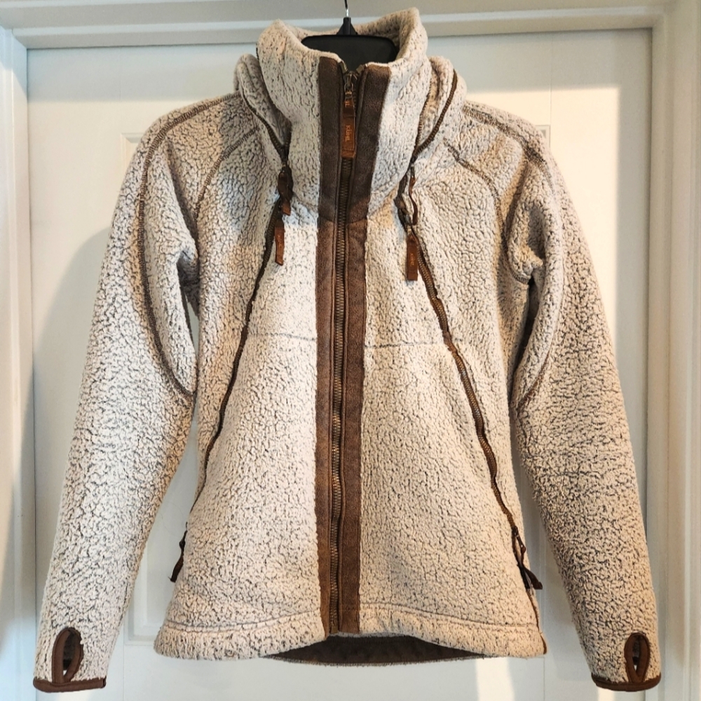 Kuhl Flight Fleece Hooded Jacket in Stone size XS